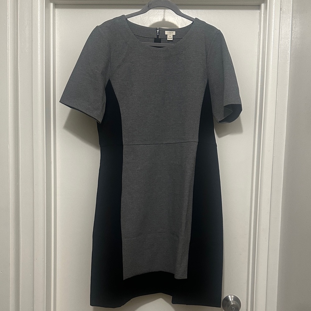 J. Crew Gray and Black Mini Dress